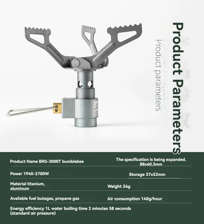 BRS-3000T Titanium Mini Camping Gas Burner