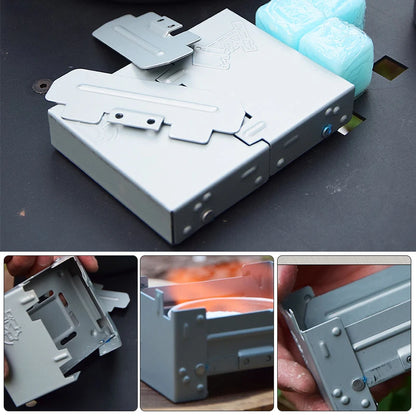 Portable Solid Fuel or Alcohol Stove