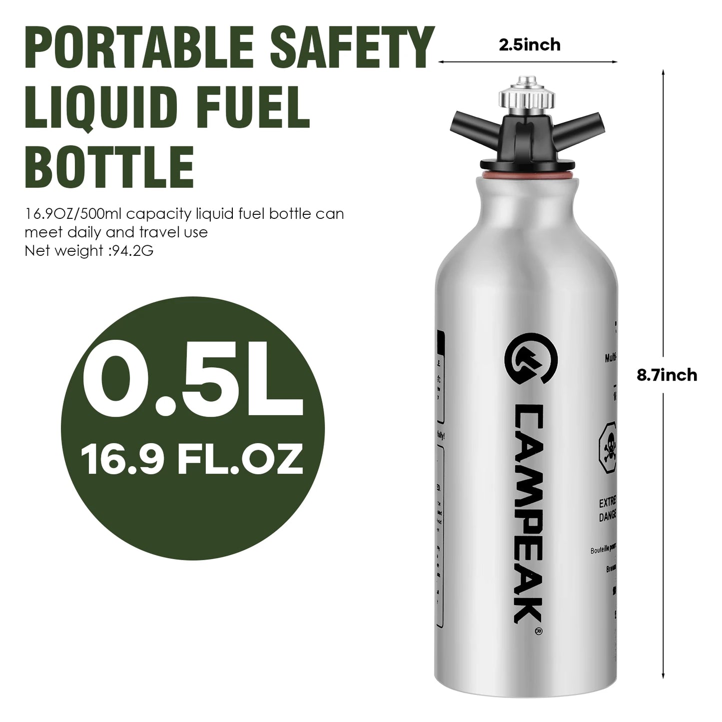 CAMPEAK Liquid Fuel Bottle